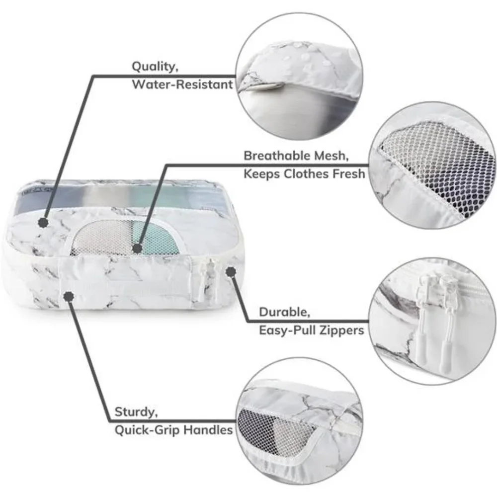 6 Set PackingCubes for Suitcases,Travel Organizer Bags for Luggage, Organizer